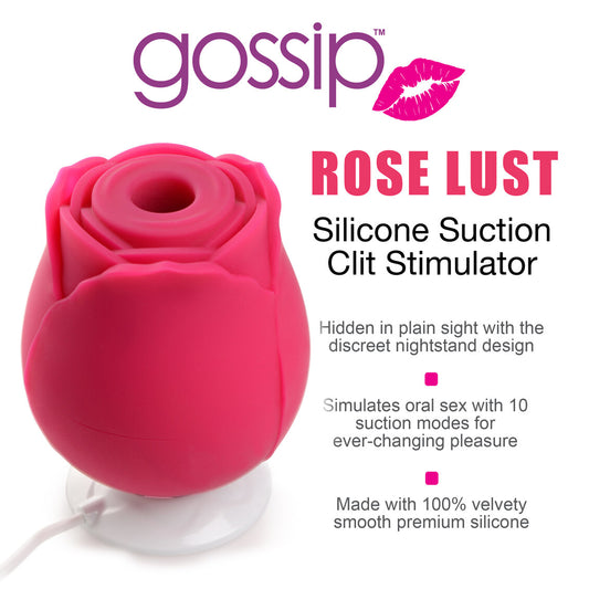 Curve Toys | Gossip Cum Into Bloom Clitoral Vibrator - Rose Lust