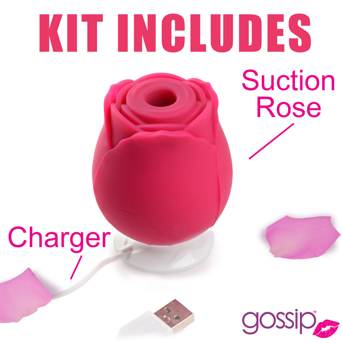 Curve Toys | Gossip Cum Into Bloom Clitoral Vibrator - Rose Lust