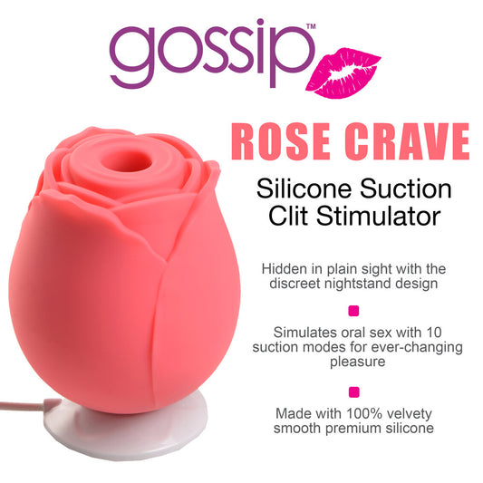 Curve Toys | Gossip Cum Into Bloom Clitoral Vibrator - Rose Crave