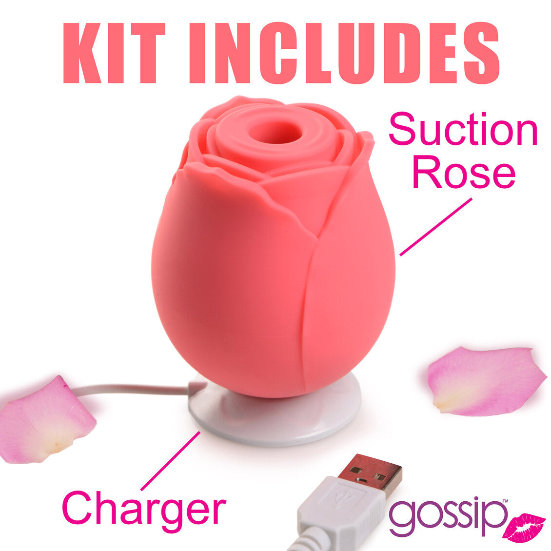 Curve Toys | Gossip Cum Into Bloom Clitoral Vibrator - Rose Crave