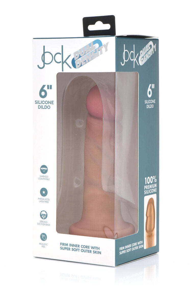 Curve Toys | Jock 6" Dual Density Silicone Dildo Dong - Light