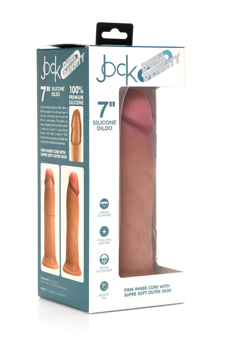 Curve Toys | Jock 7" Dual Density Silicone Dildo Dong - Light