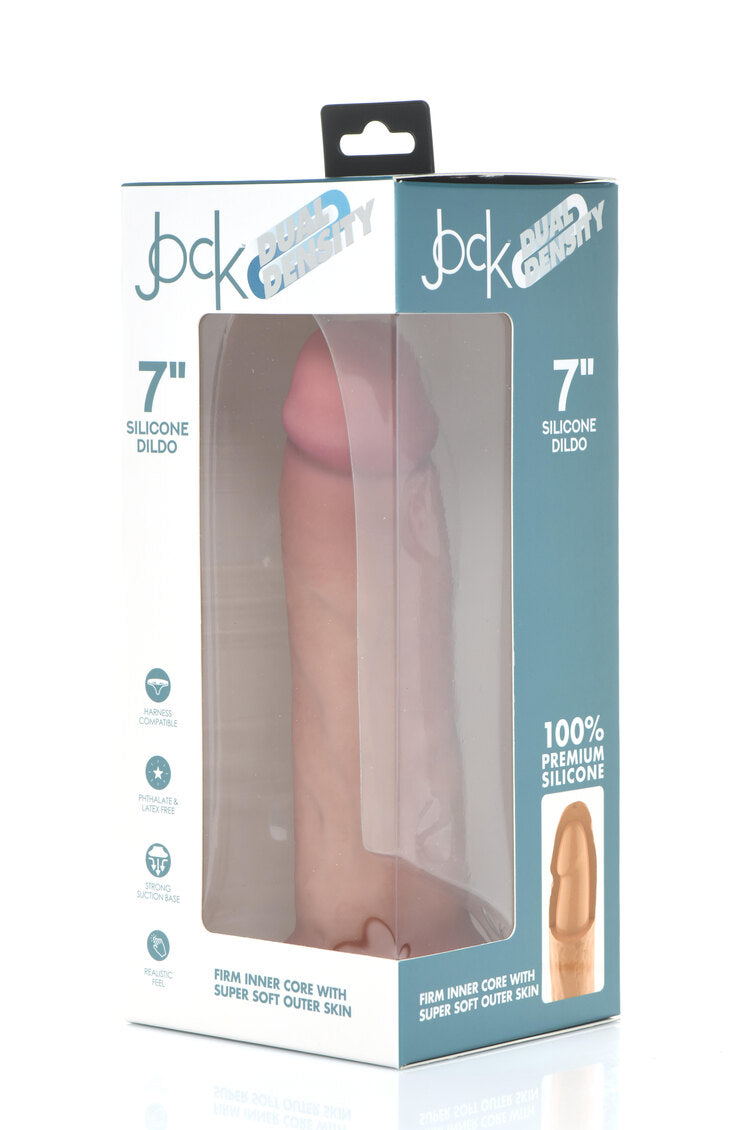 Curve Toys | Jock 7" Dual Density Silicone Dildo Dong - Light