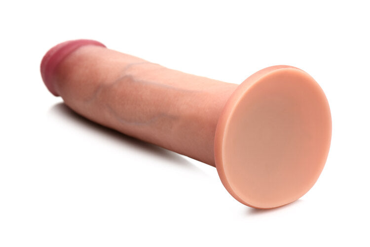 Curve Toys | Jock 8" Dual Density Silicone Dildo Dong - Light