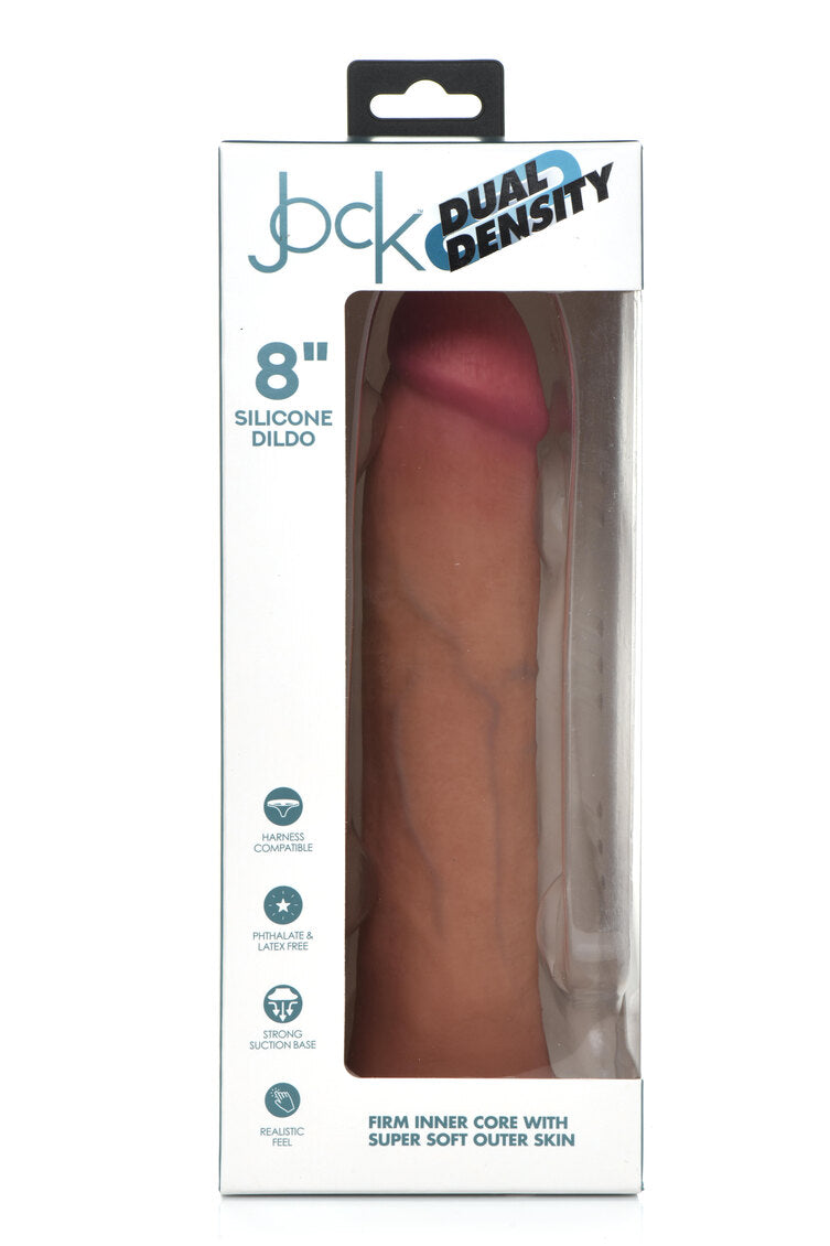 Curve Toys | Jock 8" Dual Density Silicone Dildo Dong - Light