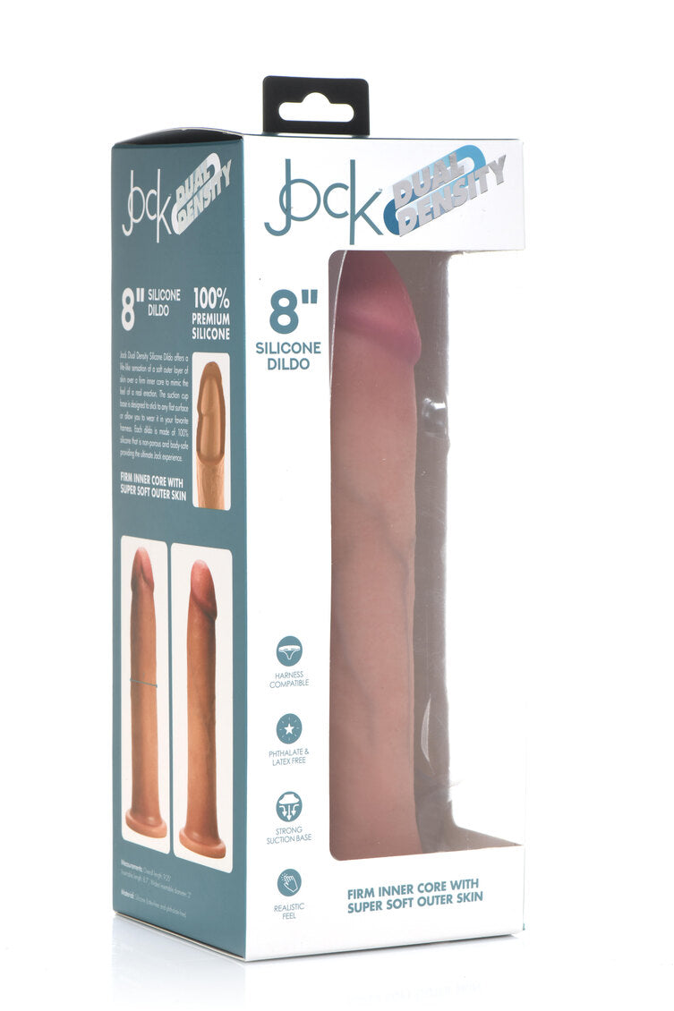 Curve Toys | Jock 8" Dual Density Silicone Dildo Dong - Light