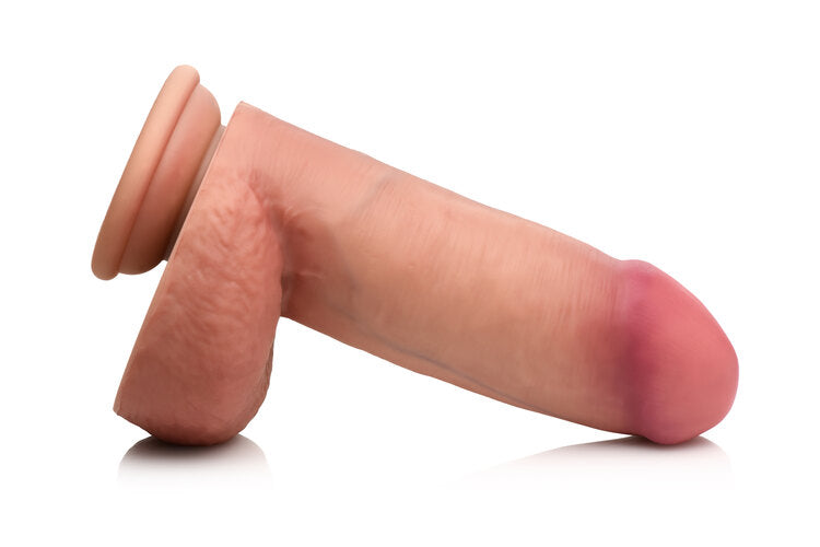 Curve Toys | Jock 6" Dual Density Silicone Dildo With Balls - Light