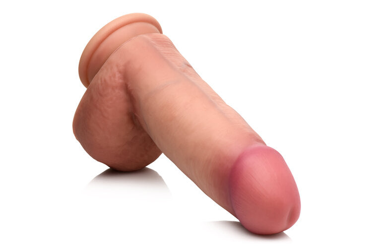 Curve Toys | Jock 6" Dual Density Silicone Dildo With Balls - Light