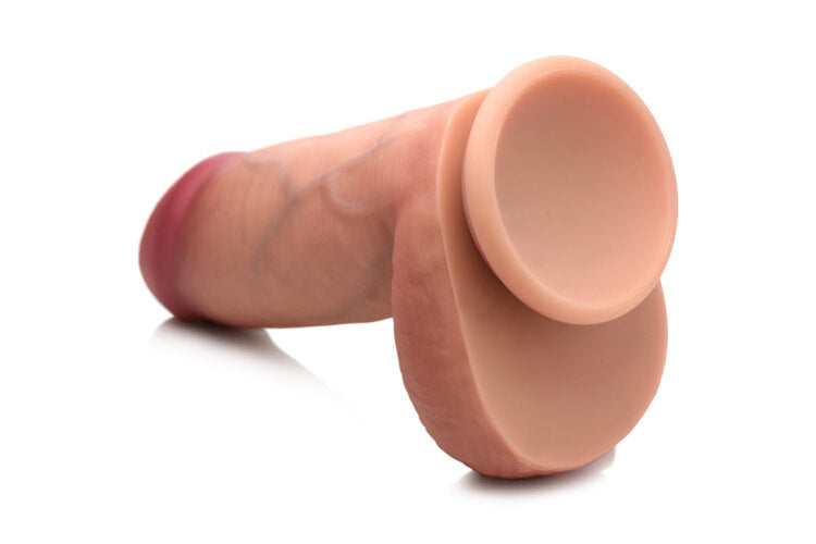 Curve Toys | Jock 6" Dual Density Silicone Dildo With Balls - Light