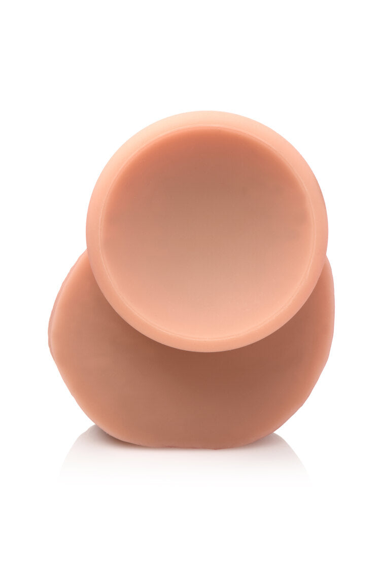 Curve Toys | Jock 7" Dual Density Silicone Dildo With Balls - Light
