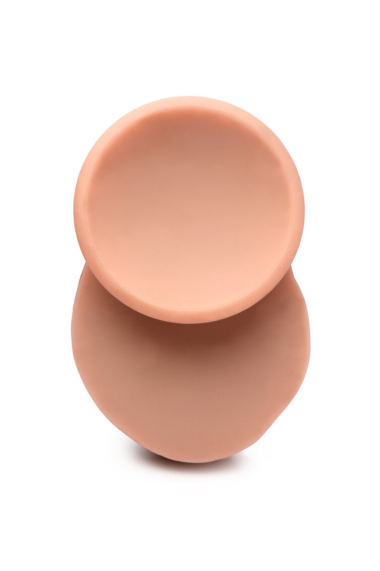 Curve Toys | Jock 10" Dual Density Silicone Dildo With Balls - Light