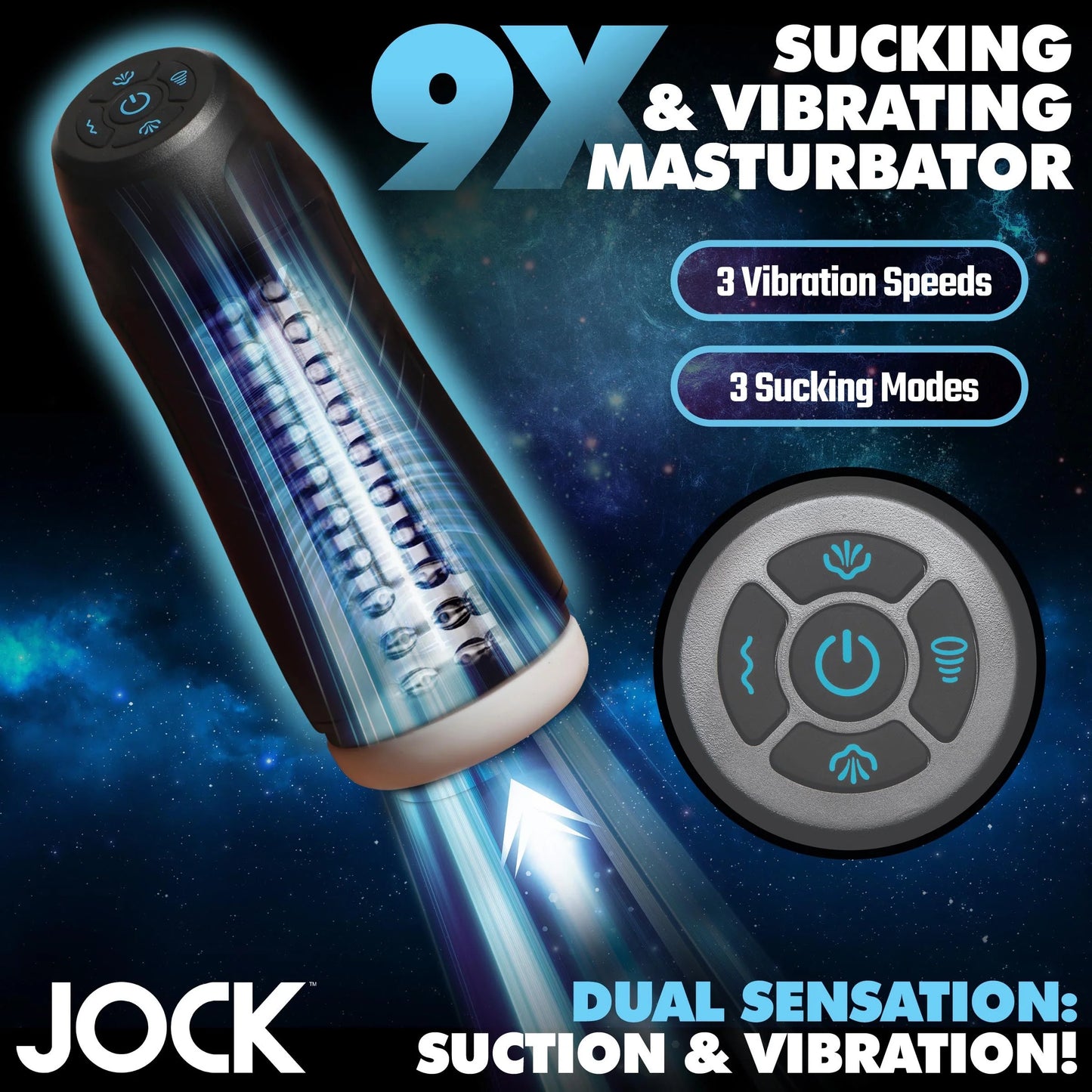 Curve Toys | Jock 9X Sucking & Vibrating Masturbator