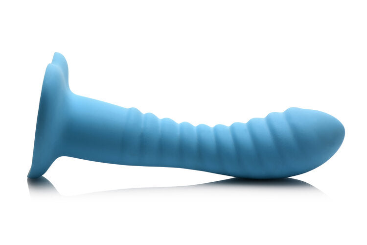 Curve Toys | Simply Sweet 7" Ribbed Silicone Dildo Blue