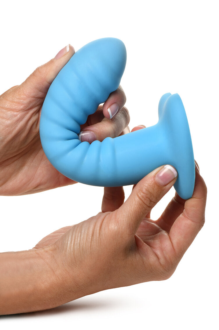 Curve Toys | Simply Sweet 7" Ribbed Silicone Dildo Blue