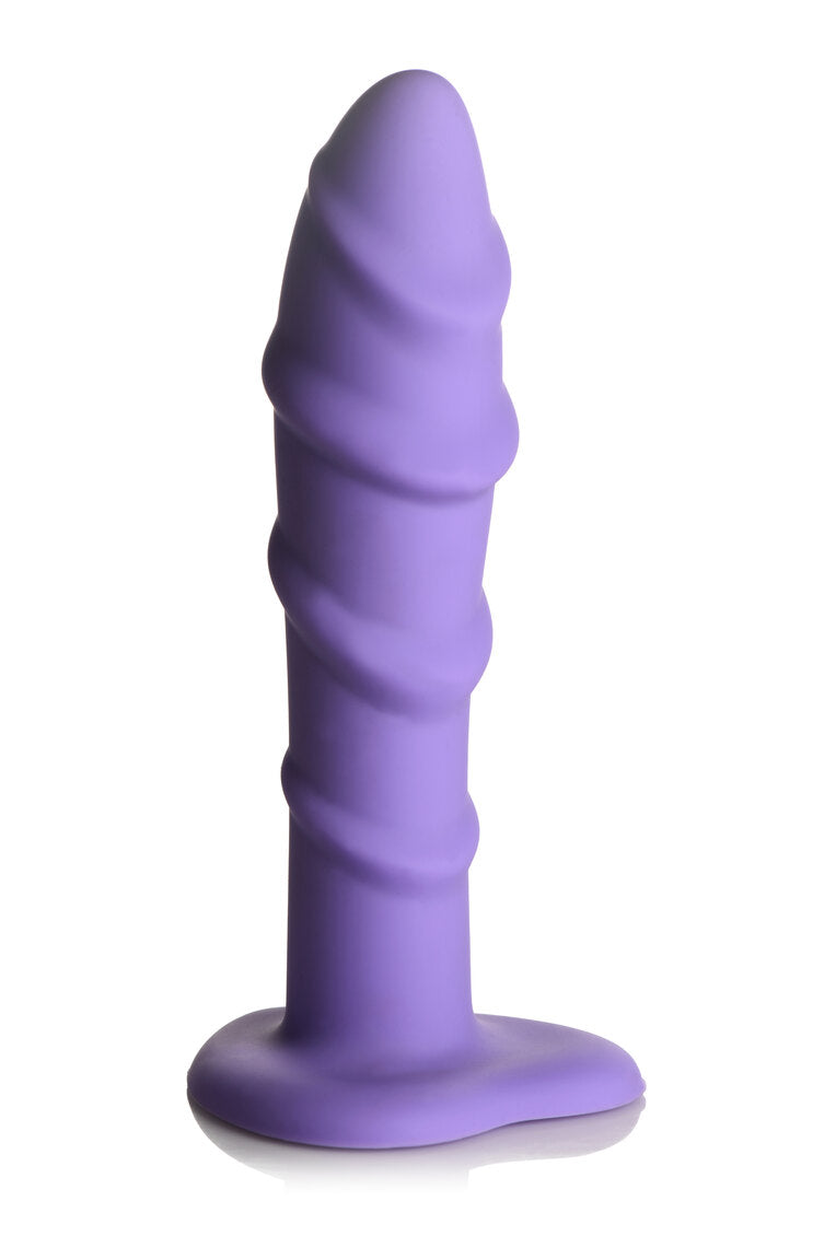 Curve Toys | Simply Sweet 7" Swirl Silicone Dildo Purple