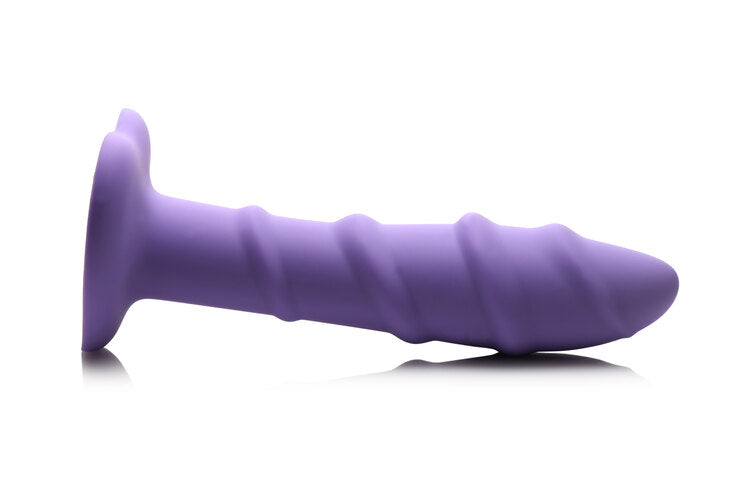 Curve Toys | Simply Sweet 7" Swirl Silicone Dildo Purple