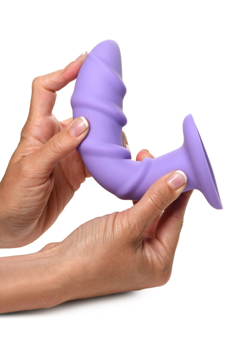 Curve Toys | Simply Sweet 7" Swirl Silicone Dildo Purple