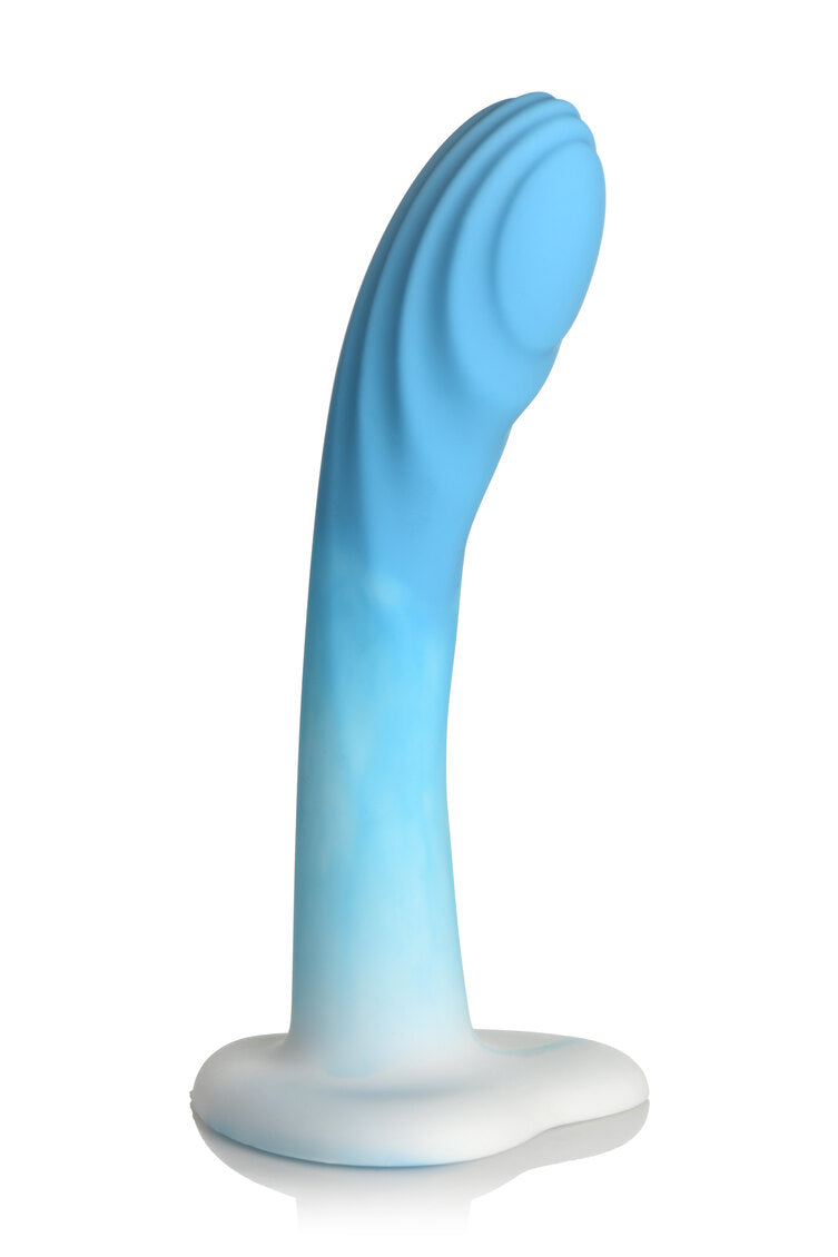 Curve Toys | Simply Sweet 7" Ripple Silicone Dildo Blue White