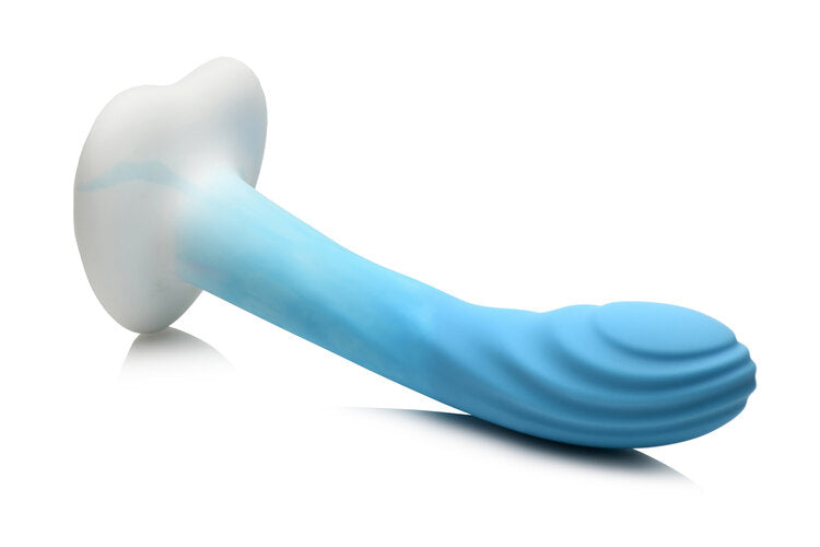 Curve Toys | Simply Sweet 7" Ripple Silicone Dildo Blue White