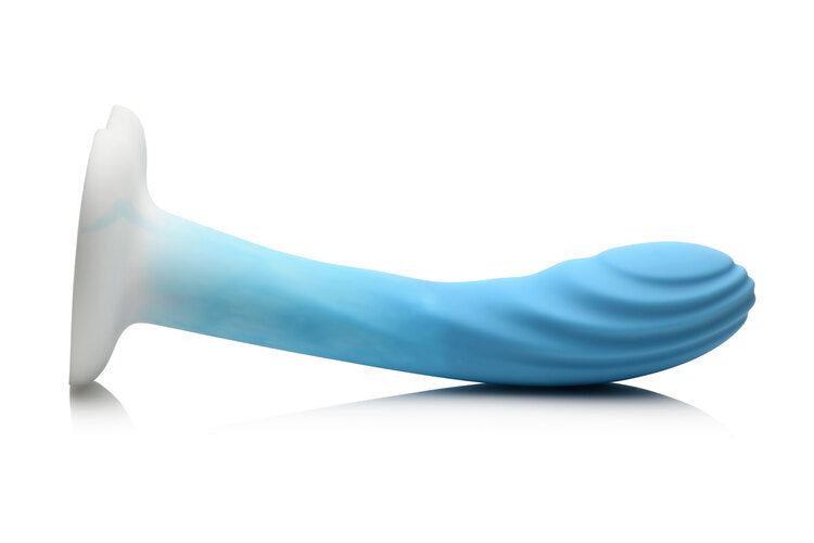 Curve Toys | Simply Sweet 7" Ripple Silicone Dildo Blue White