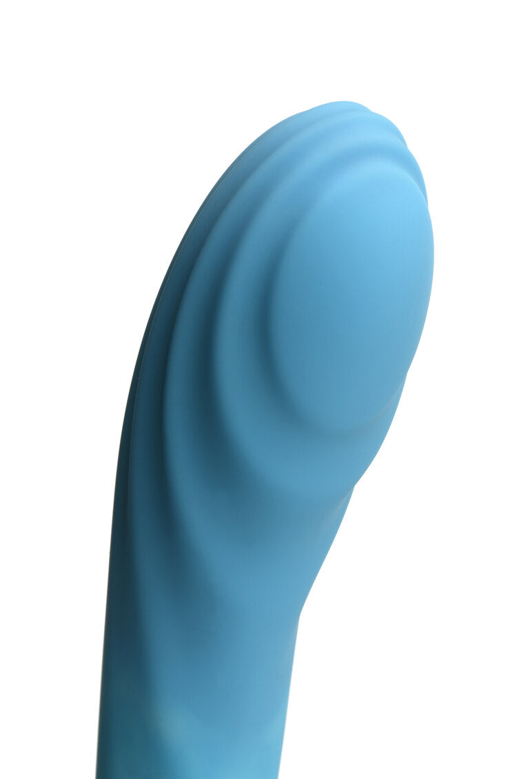 Curve Toys | Simply Sweet 7" Ripple Silicone Dildo Blue White