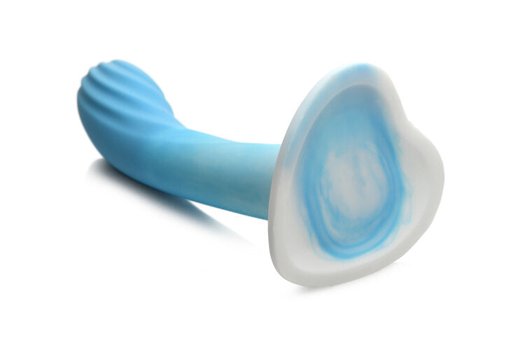 Curve Toys | Simply Sweet 7" Ripple Silicone Dildo Blue White