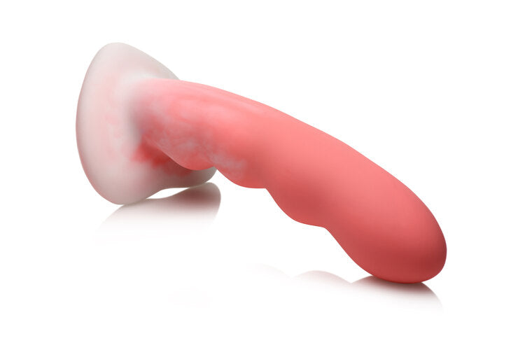 Curve Toys | Simply Sweet 8" Wavy Silicone Dildo Pink White