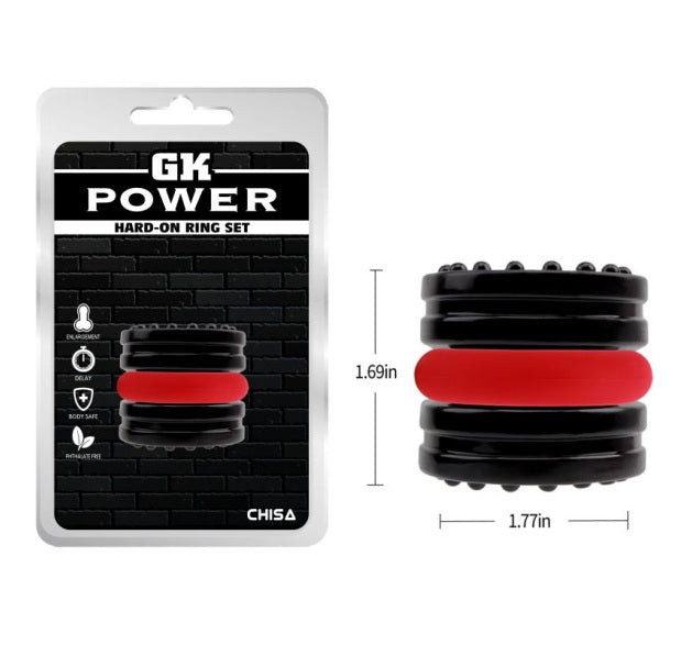 CHISA GK Power Hard on 2 Pc Ring Set