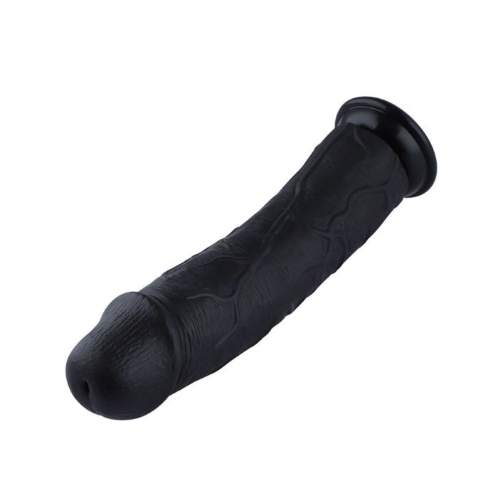 HiSmith - 11" Silicone Black Curved Dildo (KlicLok)