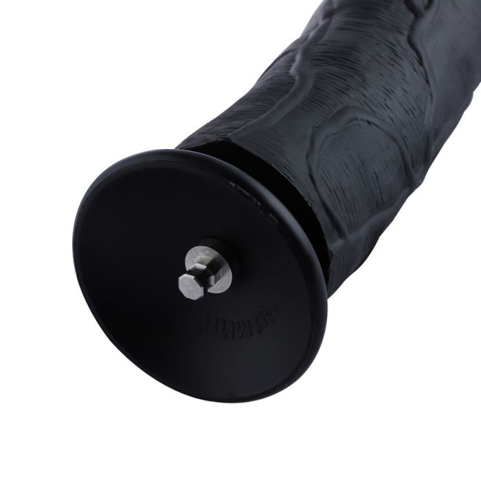 HiSmith - 11" Silicone Black Curved Dildo (KlicLok)