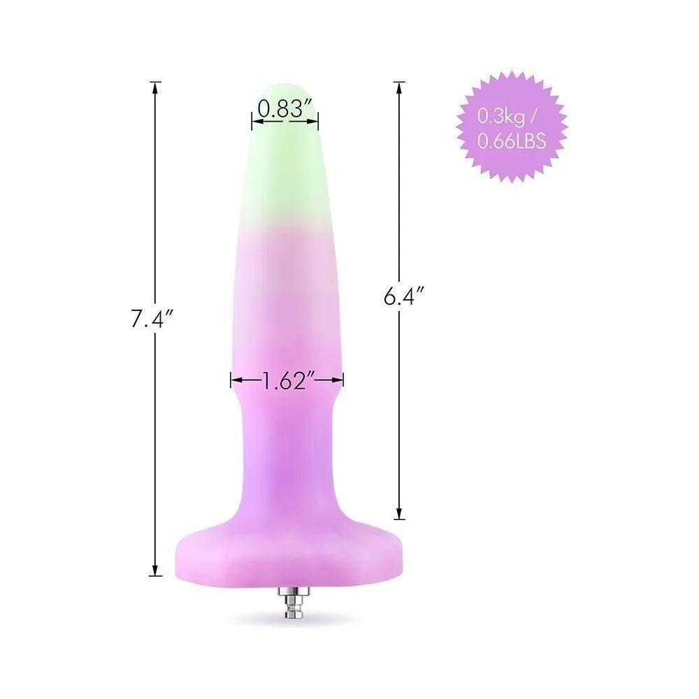 HiSmith - 7.4" Glow in the Dark Silicone Anal Dildo (KlicLok)
