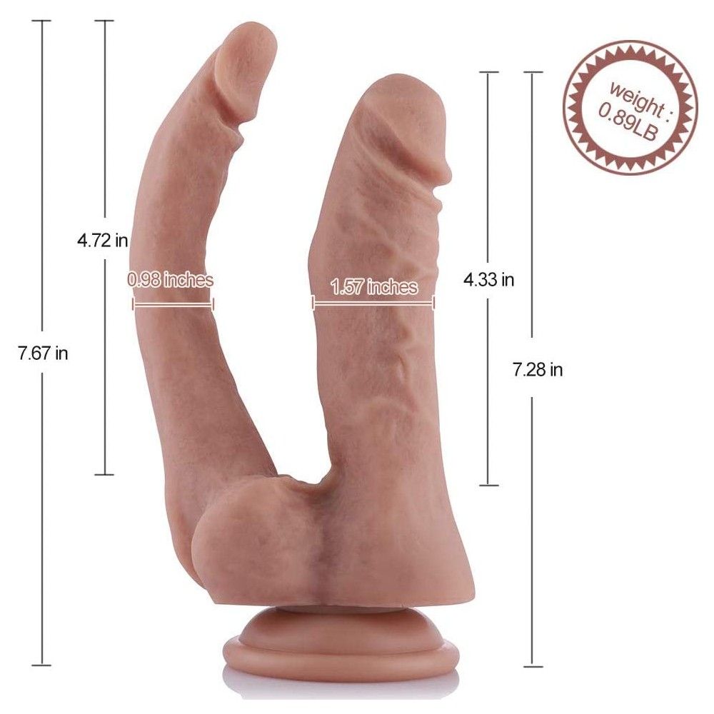 HiSmith 7" Silicone Double Penetrator Dildo (KlicLok)