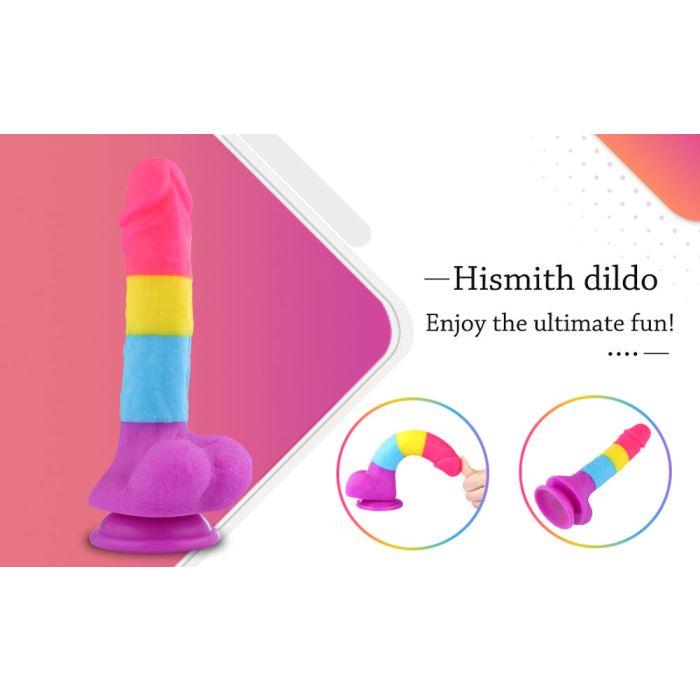 HiSmith - 8.2" Rainbow Silicone Dildo