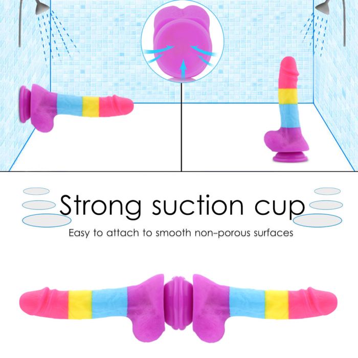 HiSmith - 8.2" Rainbow Silicone Dildo