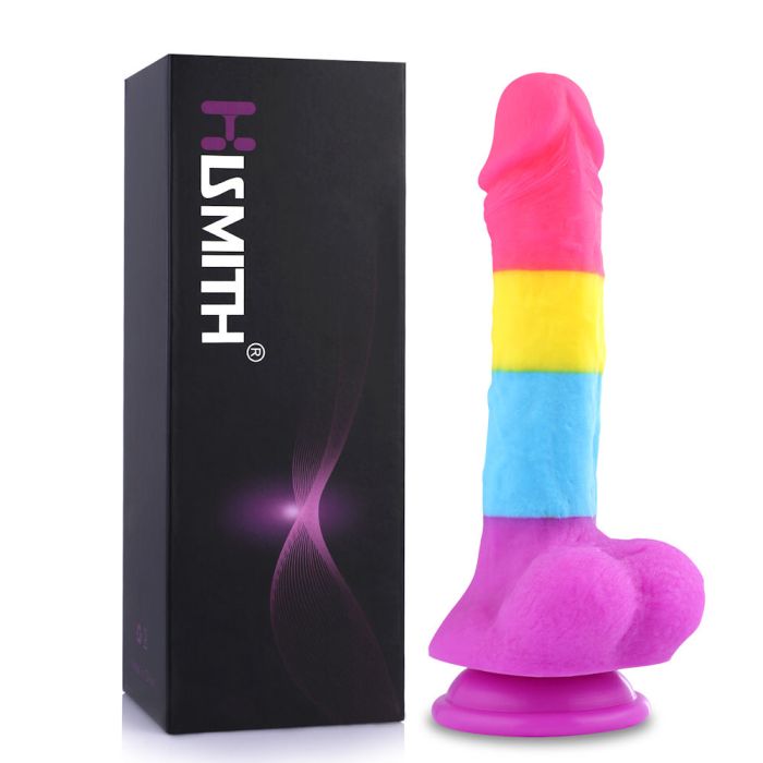 HiSmith - 8.2" Rainbow Silicone Dildo