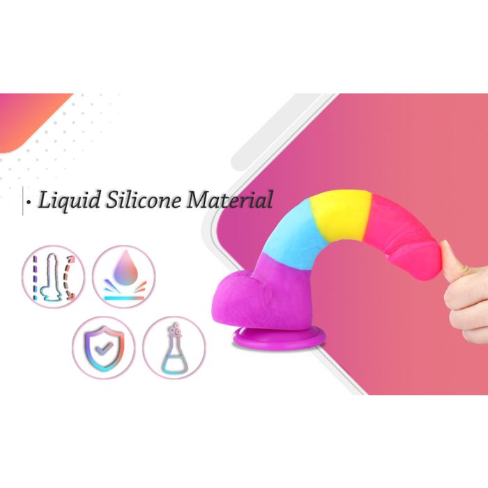 HiSmith - 8.2" Rainbow Silicone Dildo