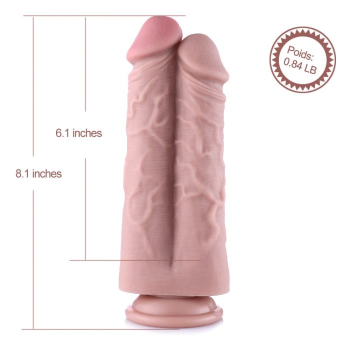 HiSmith - 8.1" Silicone Dual Cock Dildo (KlicLok)