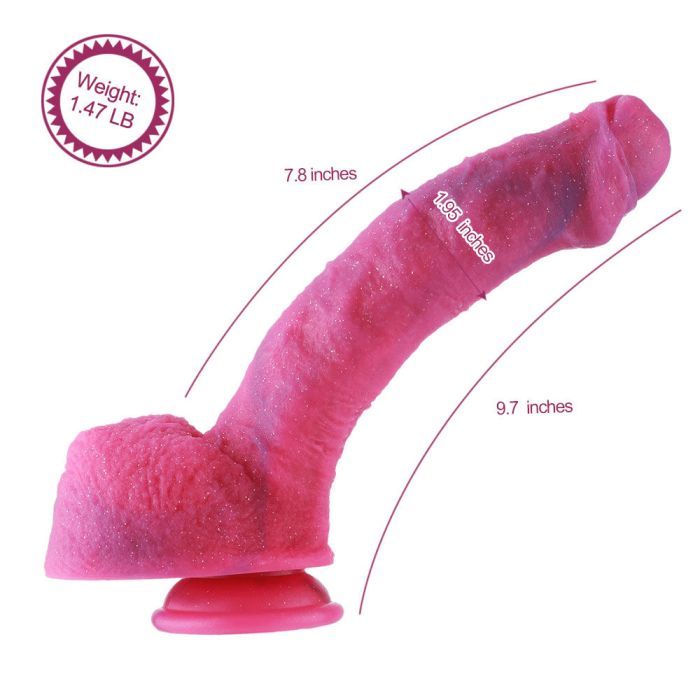 HiSmith - 9.7" Fantasy Series Curved Silicone Dildo (KlicLok)
