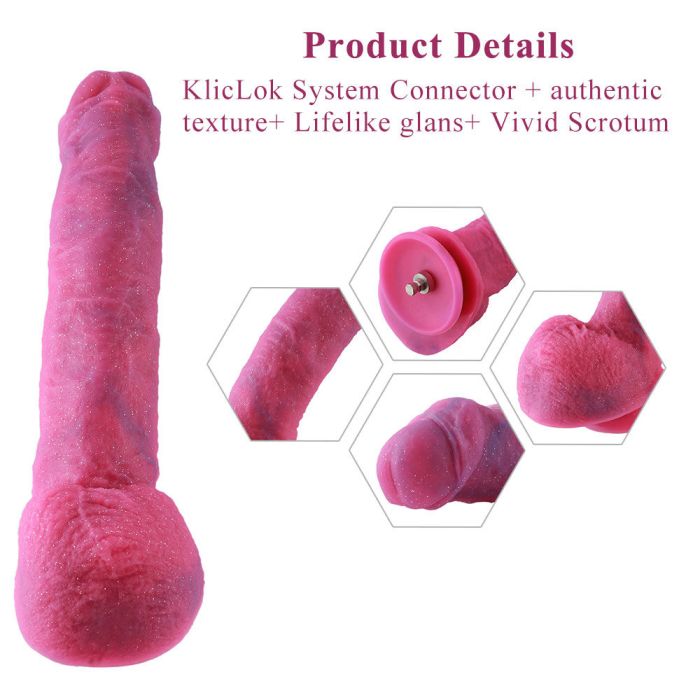 HiSmith - 9.7" Fantasy Series Curved Silicone Dildo (KlicLok)