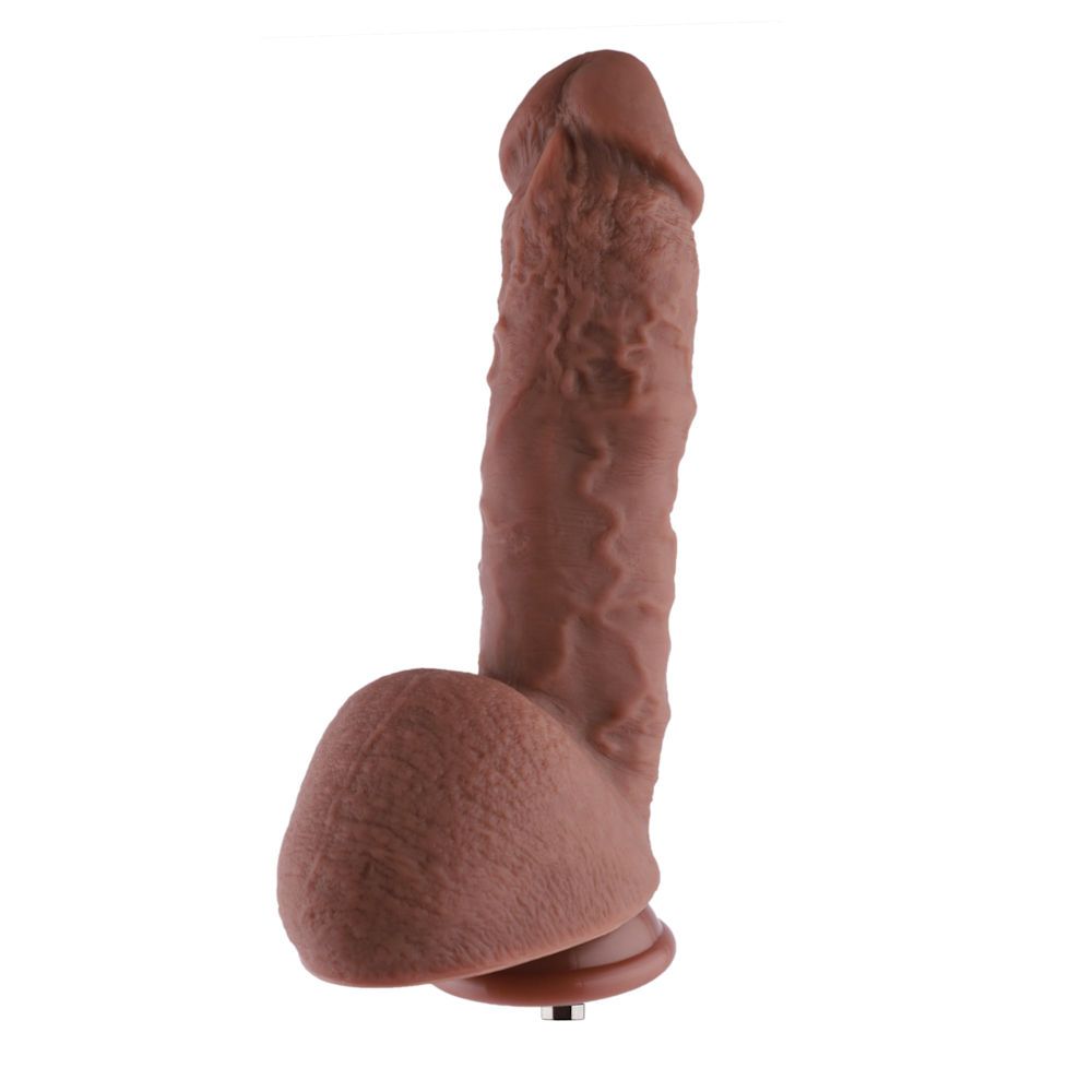 HiSmith 9" Extreme Coffee Penis Silicone Dildo (KlicLok)