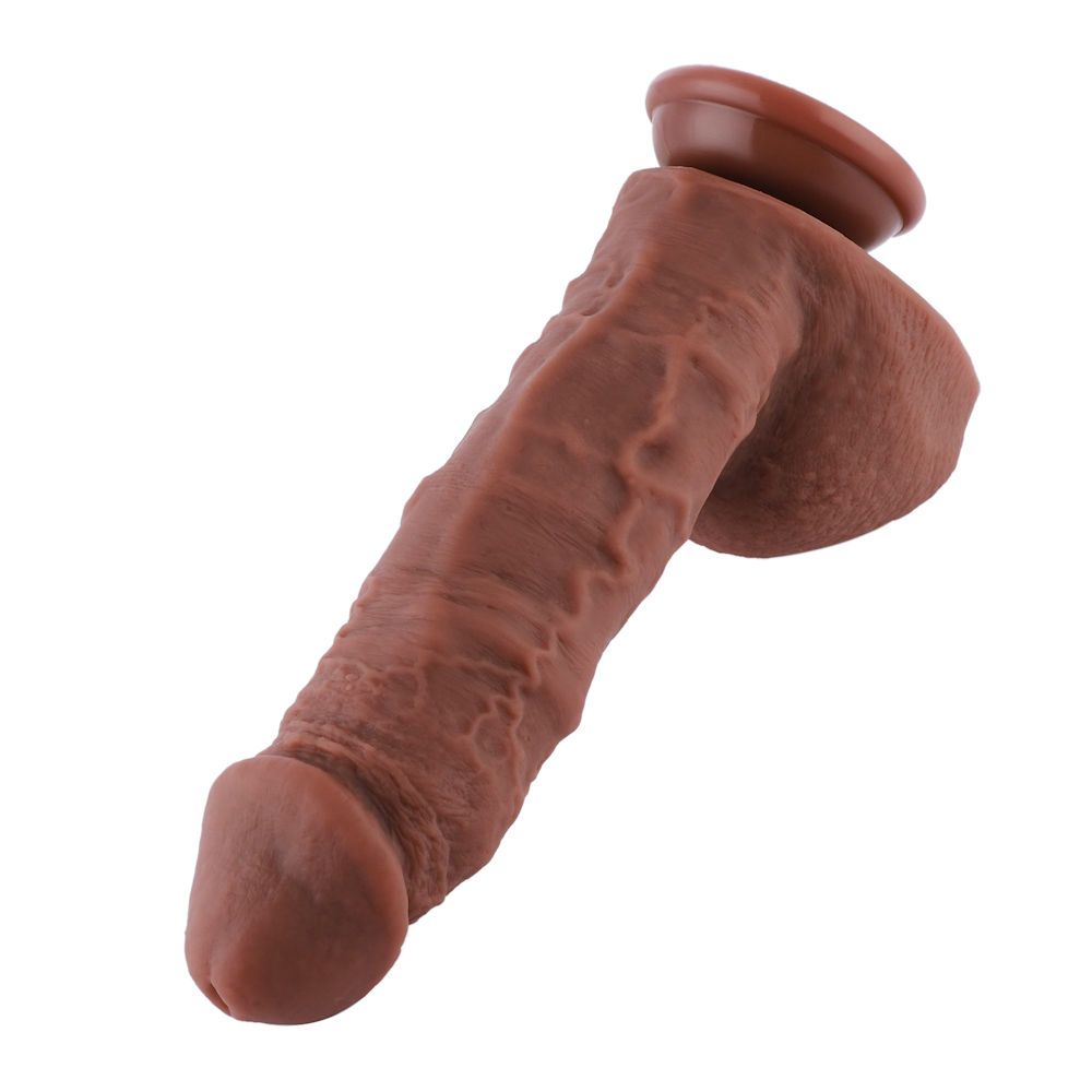 HiSmith 9" Extreme Coffee Penis Silicone Dildo (KlicLok)