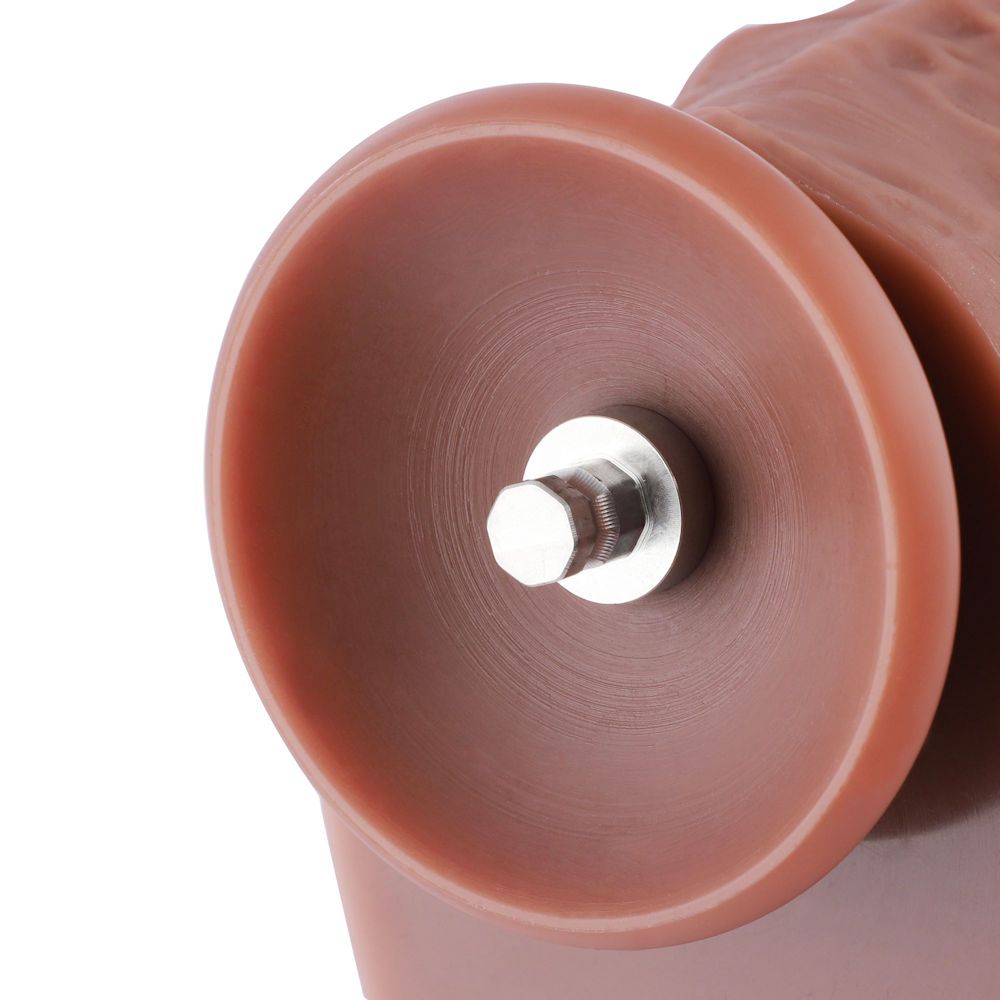 HiSmith 9" Extreme Coffee Penis Silicone Dildo (KlicLok)