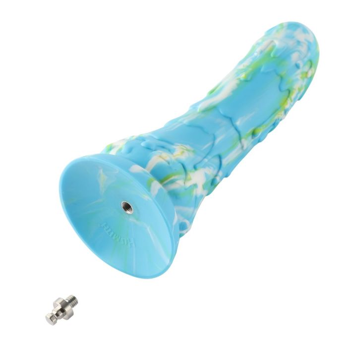 HiSmith - 9.5" Silicone Blue Monster Curved Dildo (KlicLok)