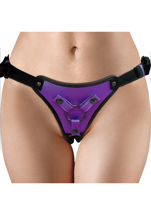 Shots Toys | OUCH! Metallic Strap On - Metallic Purple