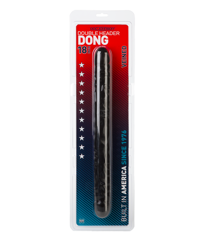 Doc Johnson Veined Double Header Black 18" Dildo Dong