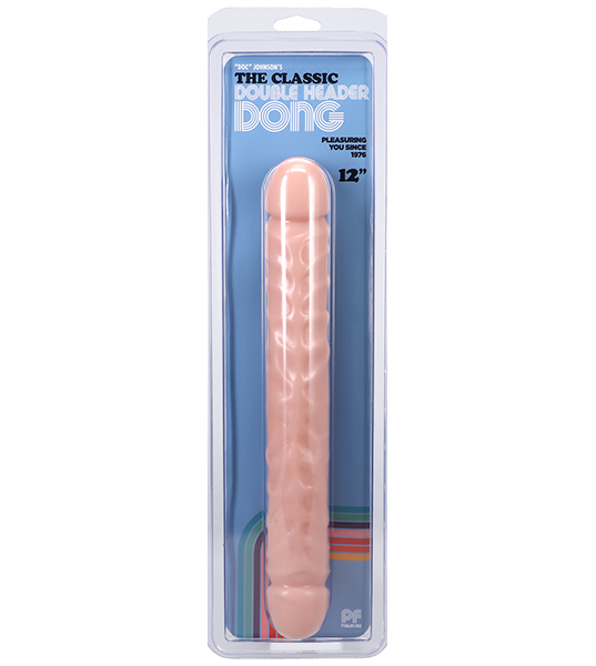 Doc Johnson Jr. Veined Double Header 12" White Dildo Dong