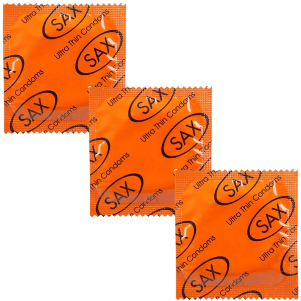 Sax Ultra Thin Smooth Latex Condoms 53mm Bulk 144