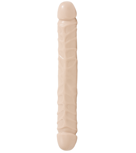 Doc Johnson Jr. Veined Double Header 12" White Dildo Dong