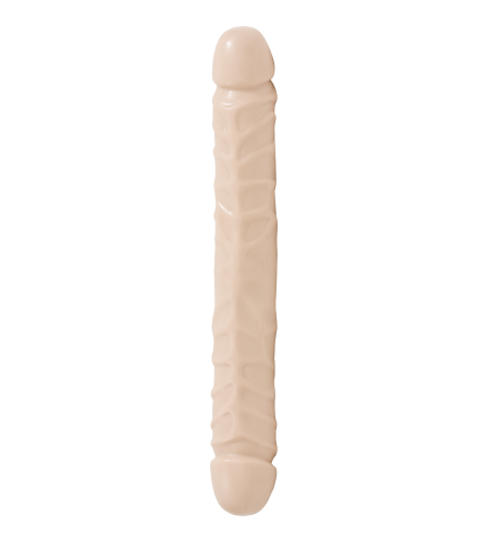 Doc Johnson Jr. Veined Double Header 12" Bender White Dildo Dong