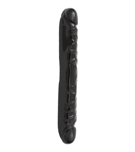 Doc Johnson Jr. Veined Double Header 12" Black Dildo Dong